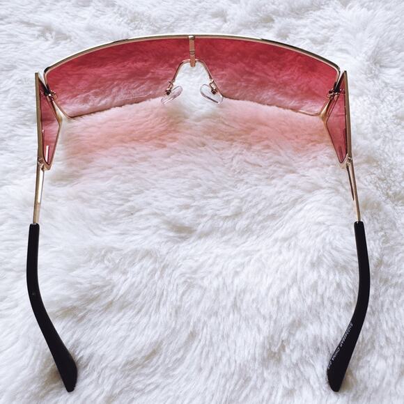 Shane Clear Red Wrap-Around Sunglasses - Picture 7 of 11